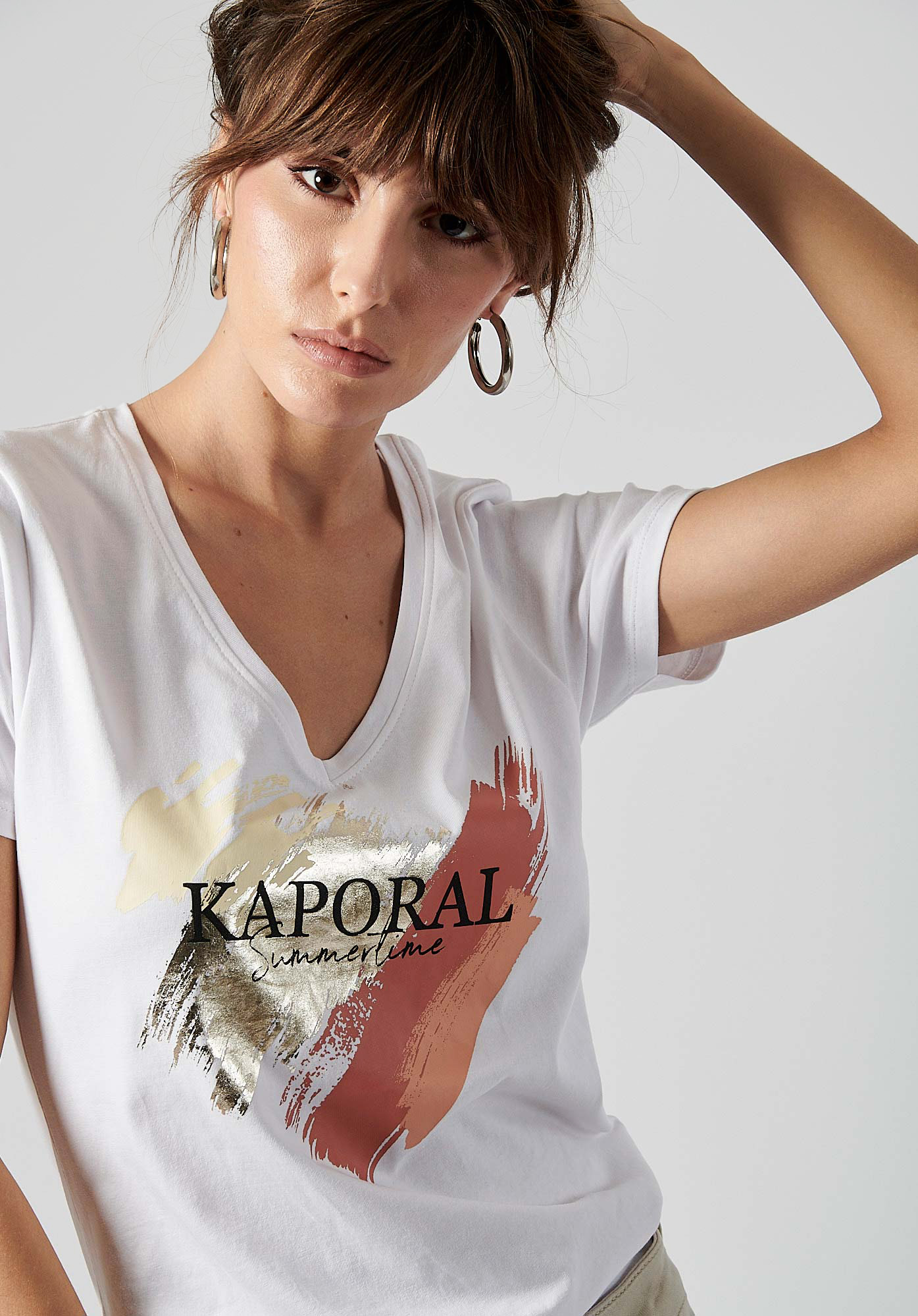 FAN    T-shirt blanc femme