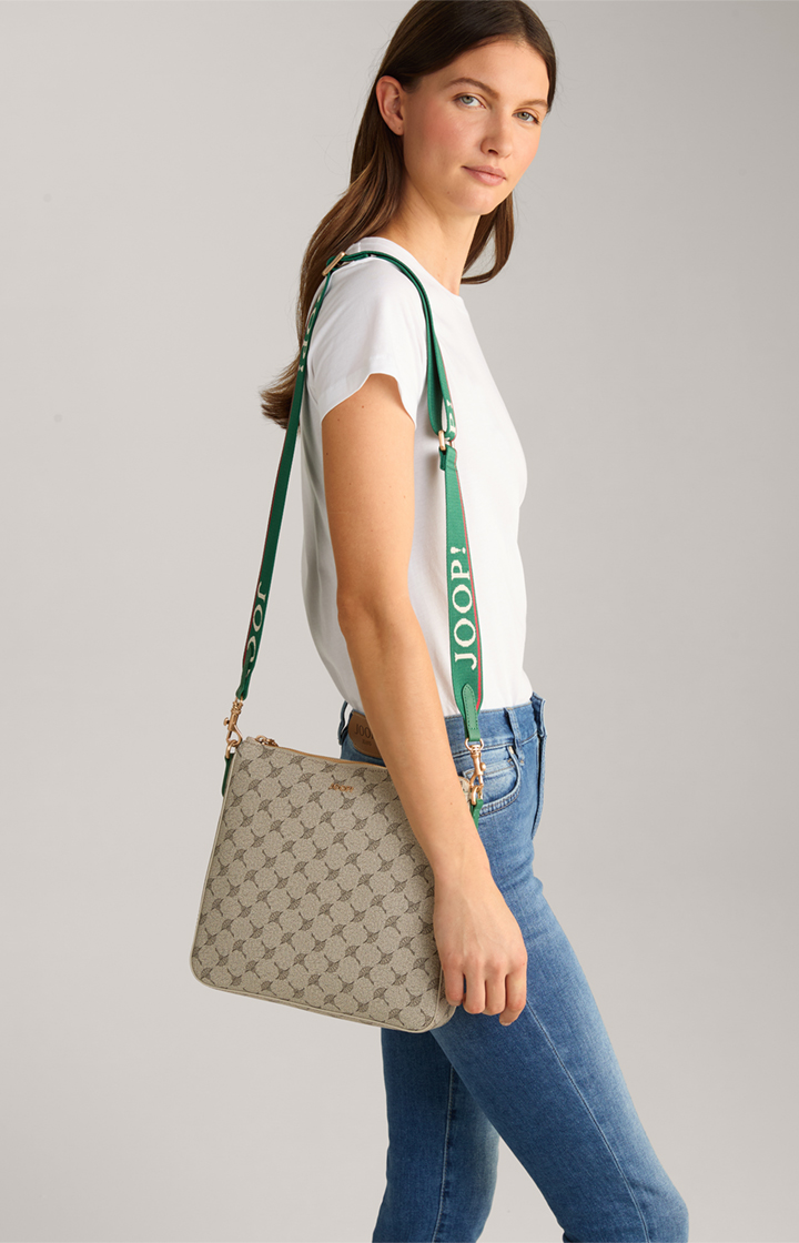 Schultertasche Mazzolino Diletta Jasmina in Beige/Grün