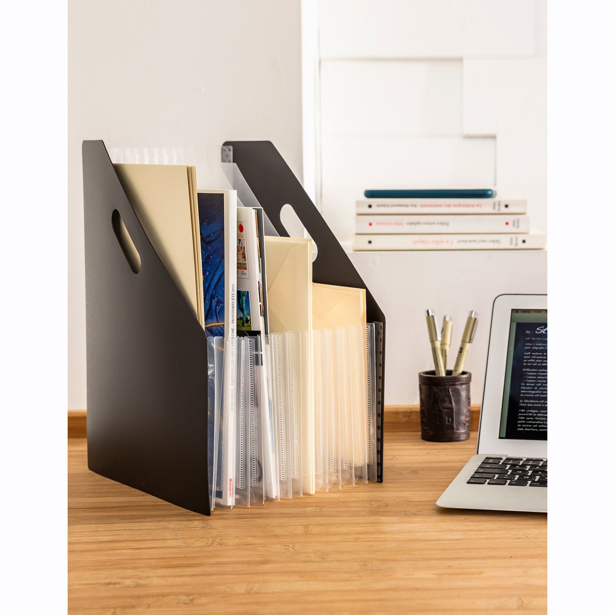 Porte-revues trieur extensible
