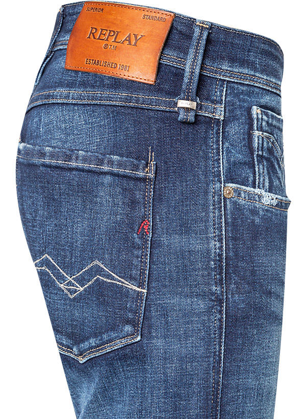 Replay, Jeans Anbass, Slim Fit, Baumwolle T400® 12oz, dunkelbau