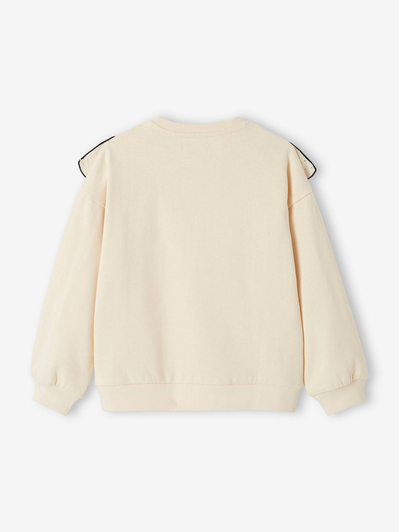 Vertbaudet Mädchen Sweatshirt mit Volant - koralle
