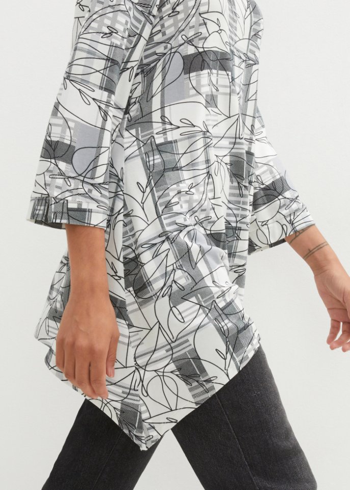 Zipfelshirt mit Karomuster