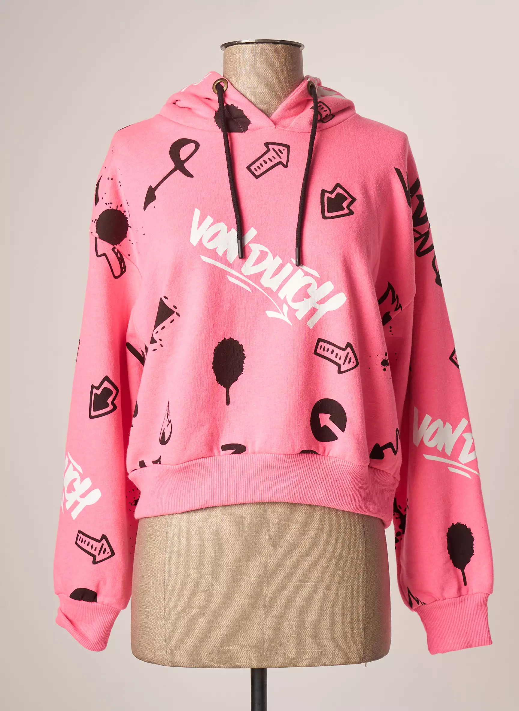 Von Dutch Sweat Capuche Femme couleur rose