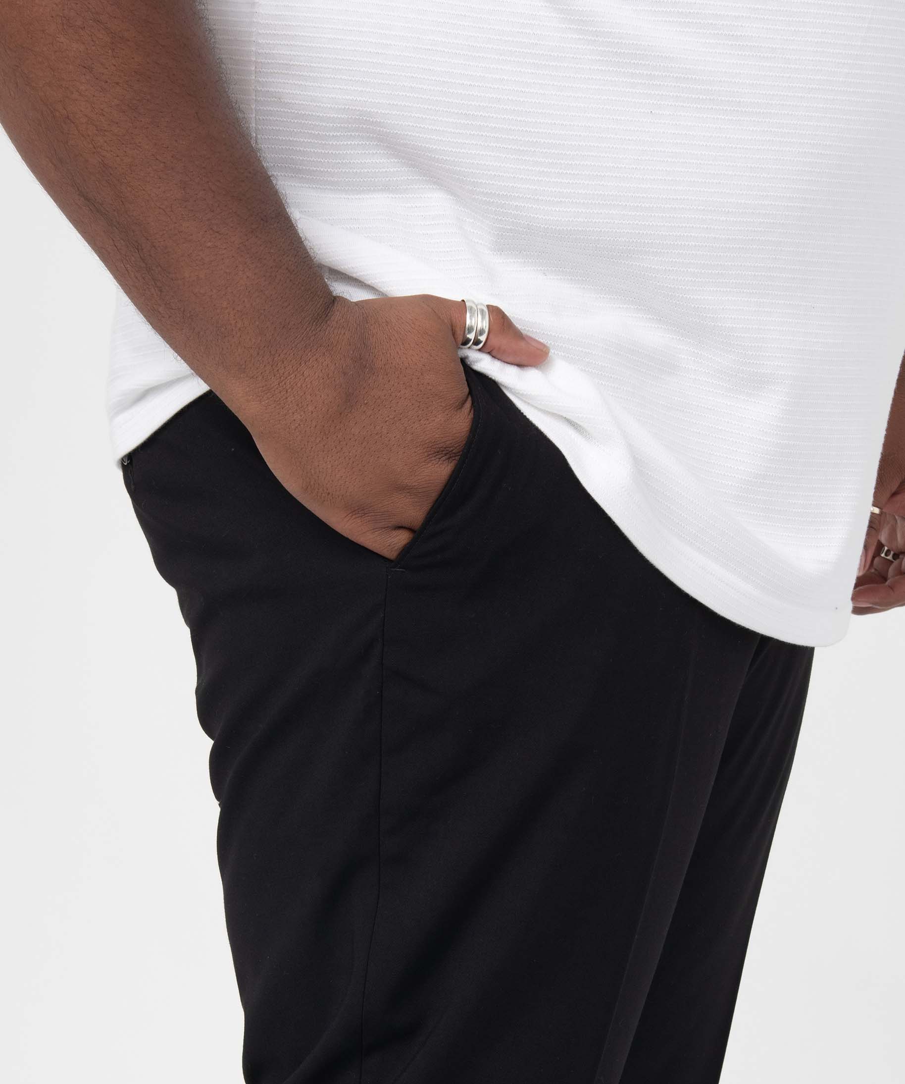 Pantalon de costume homme grande taille noir | GEMO