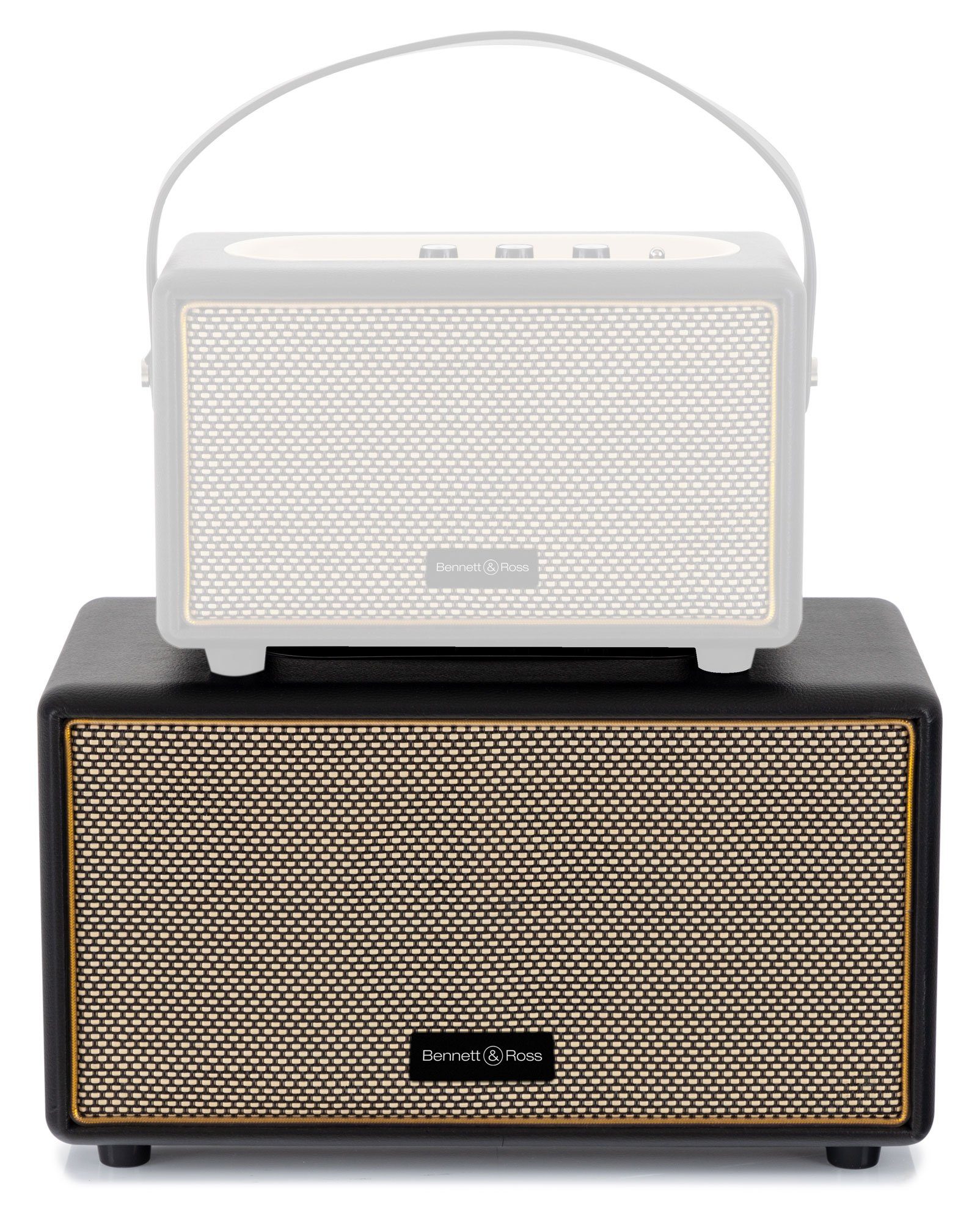 Bennett & Ross BB-860 Blackmore Stereoanlage (60 W, Retro Bluetooth Lautsprecher in Lederoptik)