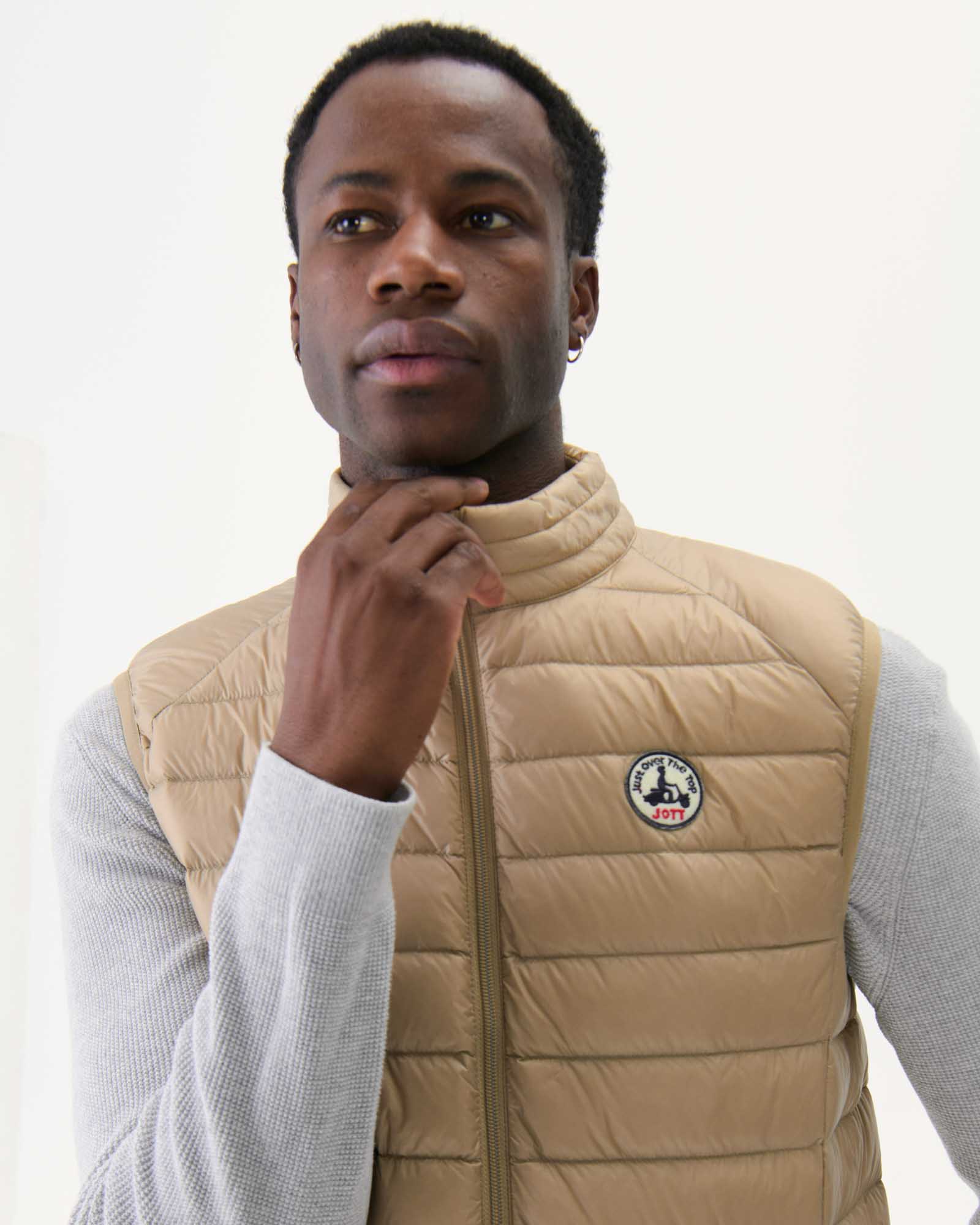 Doudoune sans manches Beige Tom