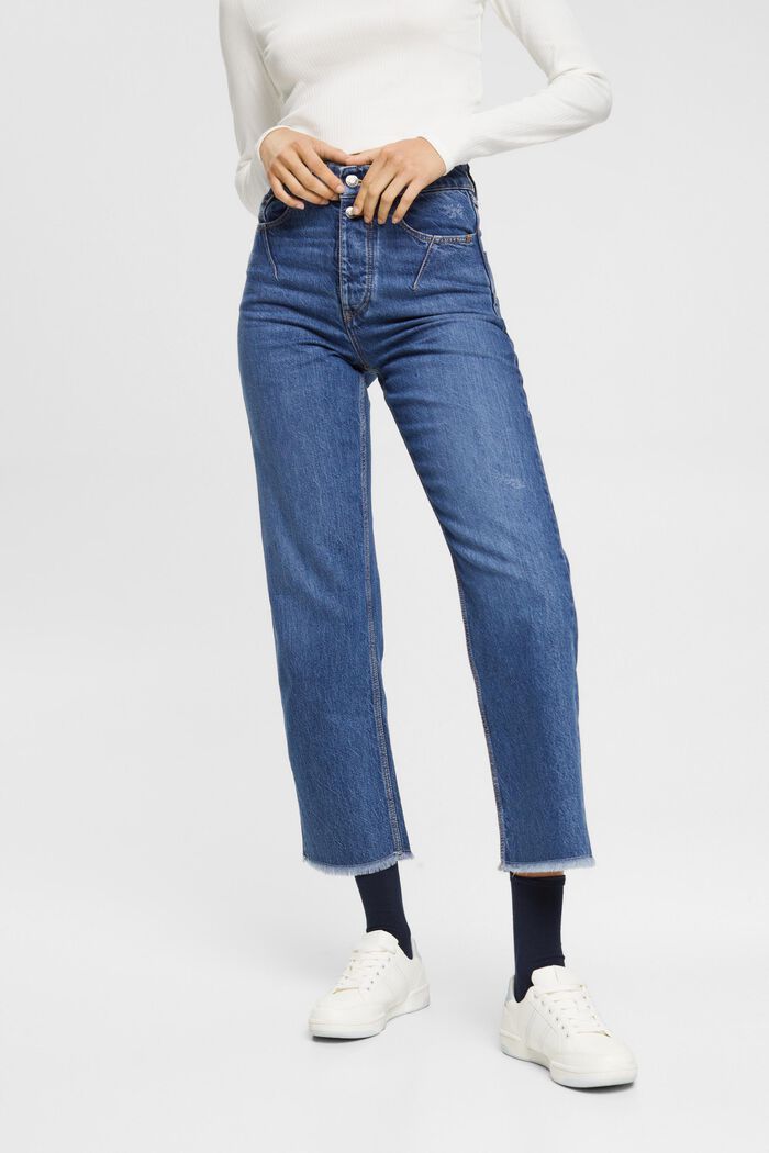 Jeans mit gerader Passform und hohem Bund