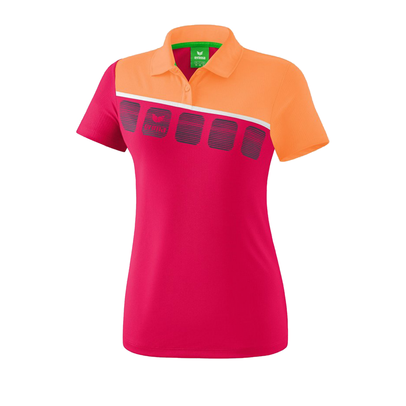Erima 5-C Poloshirt Damen Pink Orange