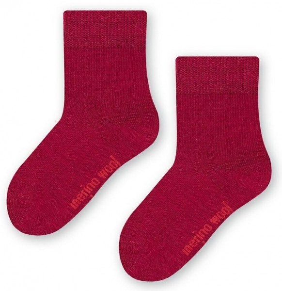 Steven kids ~ Strümpfe Merinowolle ~ Burgundy