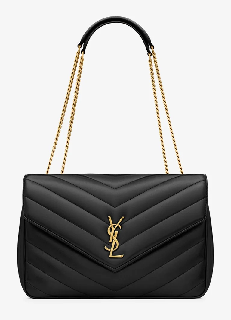 Duża torba na ramię Loulou ze skóry jagnięcej marki Saint Laurent