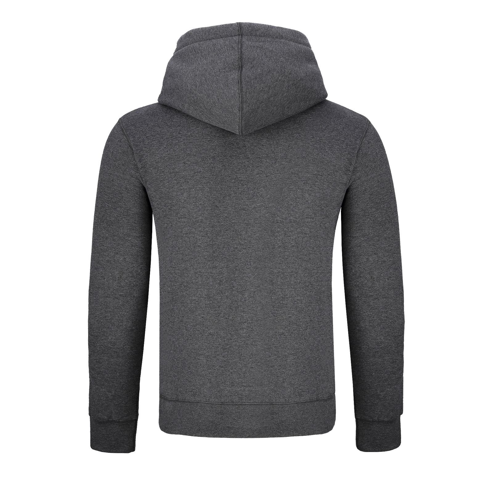 O'Poppy Jogginganzug Herren Lederpatch darkgrey (2-tlg), mit Kapuze, Eingriffstaschen und Lederpatches