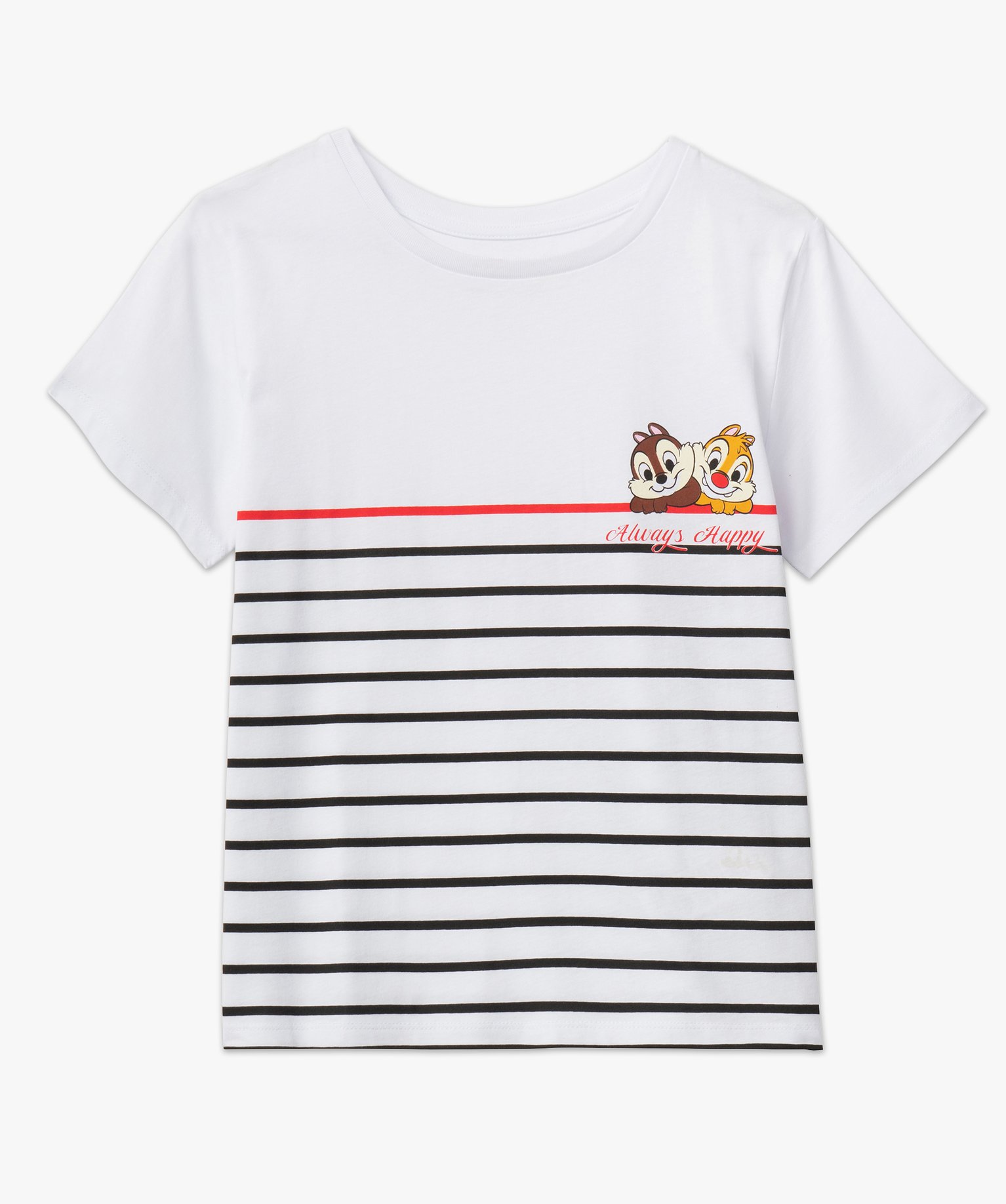 Tee-shirt droit manches courtes à rayures femme - DS raye | GEMO
