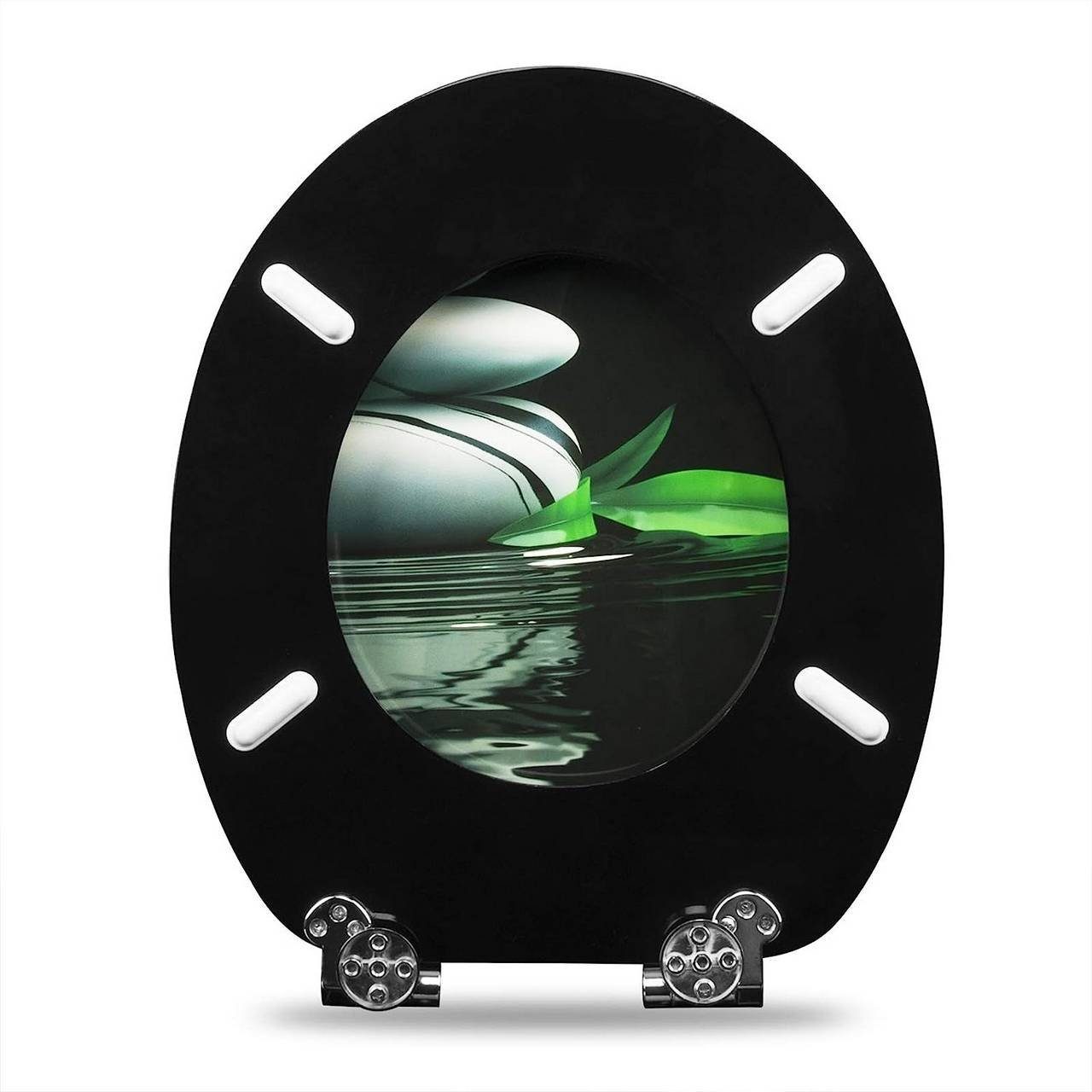 Woltu WC-Sitz (1-St), mit Absenkautomatik, MDF Holzkern, Softclose Scharnier