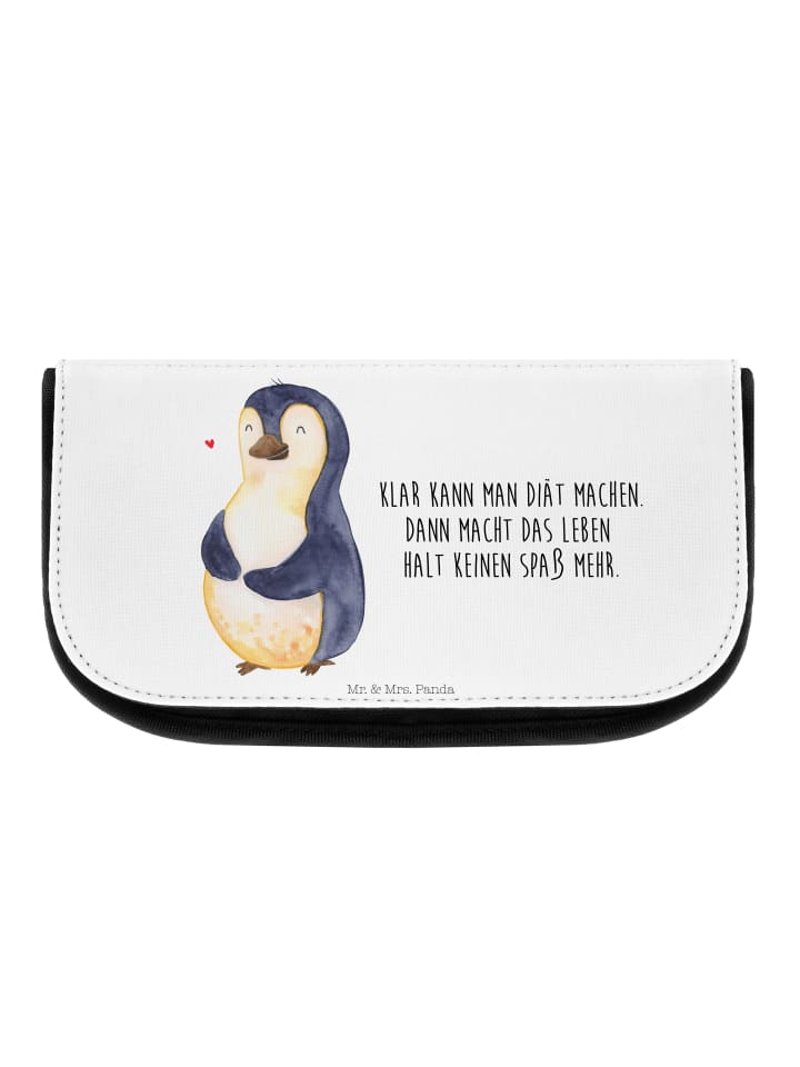 Mr. & Mrs. Panda Kosmetiktasche Pinguin Diät mit Spruch in Weiß günstig kaufen onesize