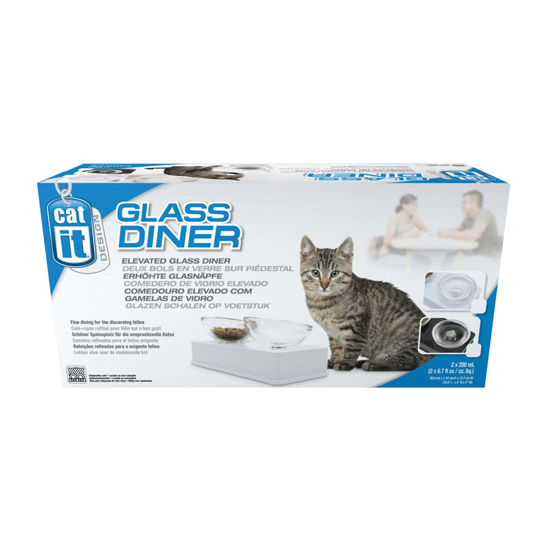 Catit Futternäpfe Catit Style Glass Diner Katzennäpfe