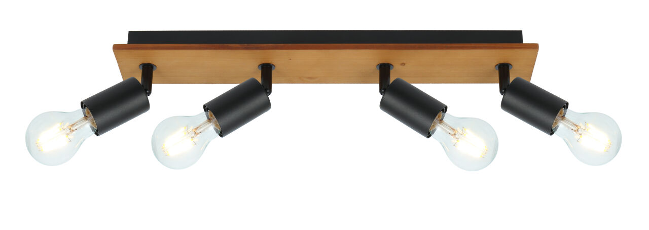 Globo Lighting - MARTHA - Strahler Metall schwarz, 4x E27