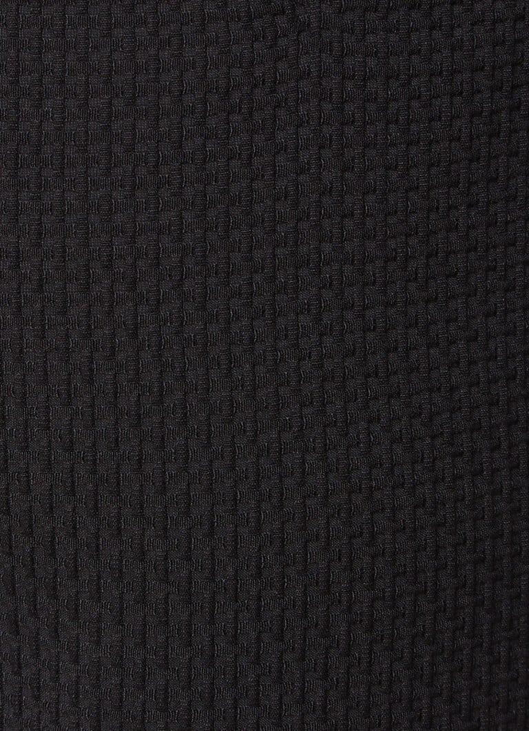 Vanilia Waffle high waist straight fit textured shorts
