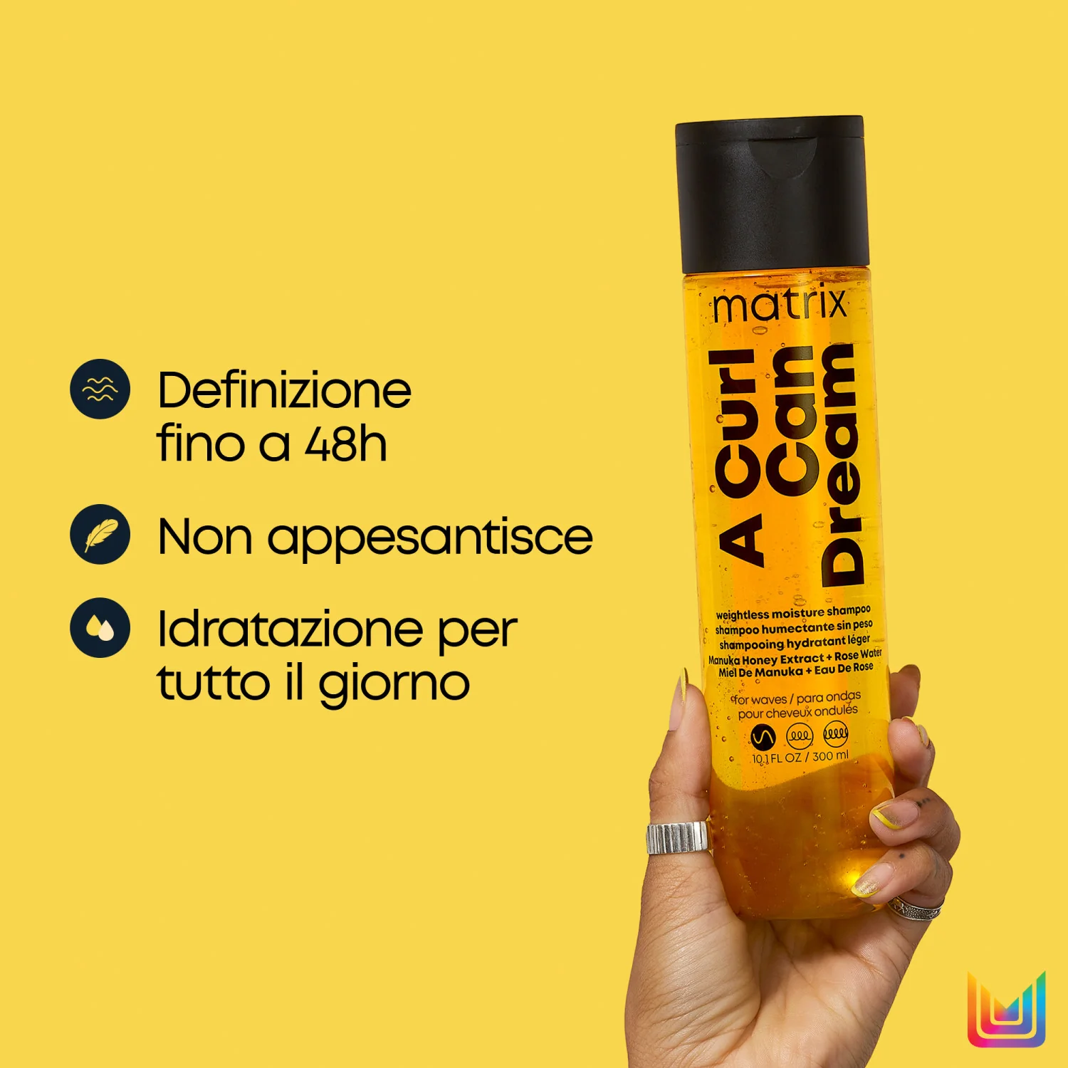„Total Results A Curl Can Dream“ drėkinamasis šampūnas „Weightless Moisture Shampoo“ – „Defined Curl“ šampūnas