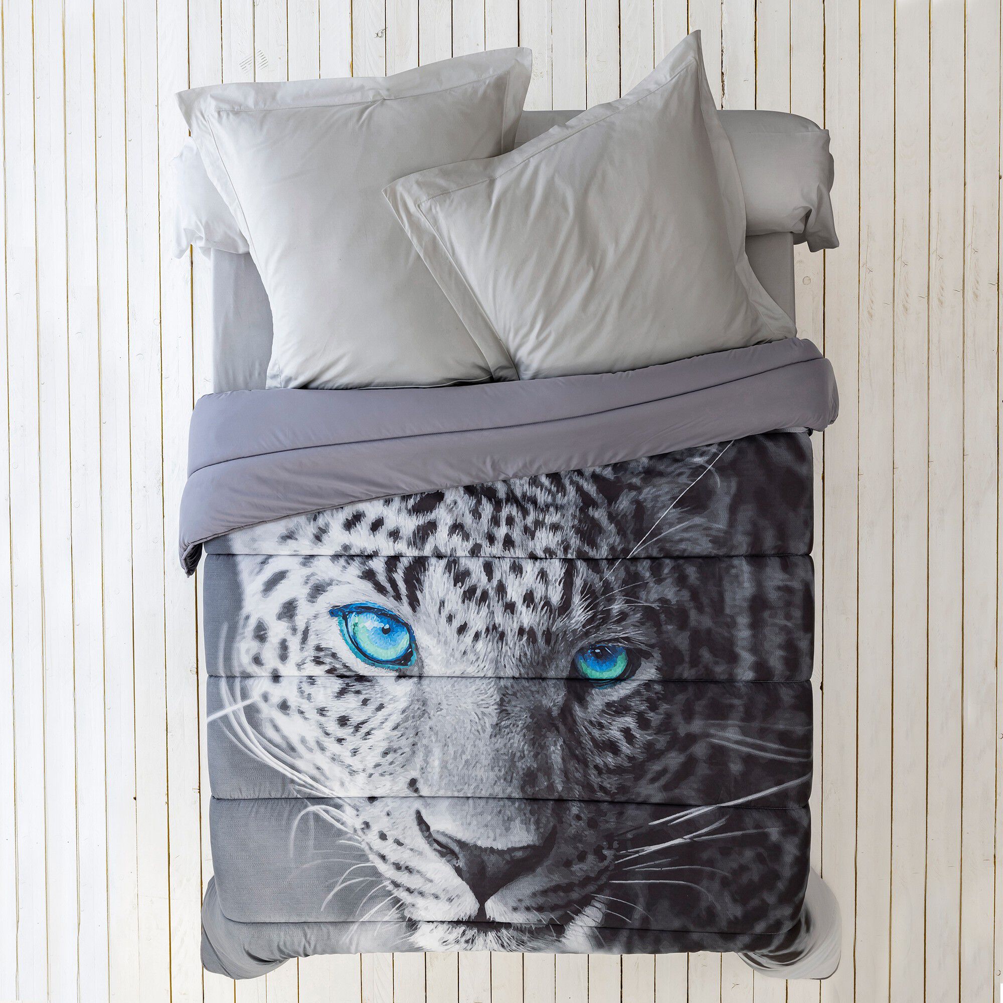 Couette microfibre imprimée Guépard