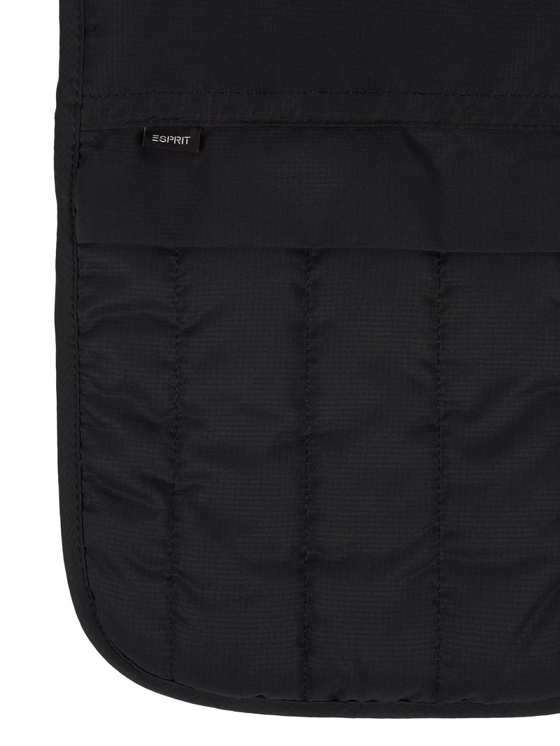 Schal mit Teddyfutter in schwarz