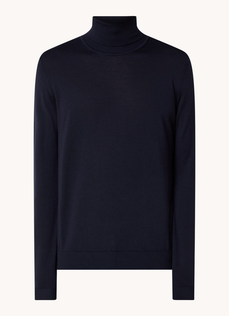 HUGO BOSS San Thomas fine-knit turtleneck sweater made of virgin wool