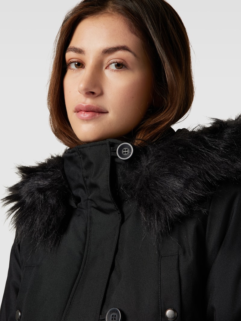 Parka mit Kunstfell Modell 'IRIS' in schwarz