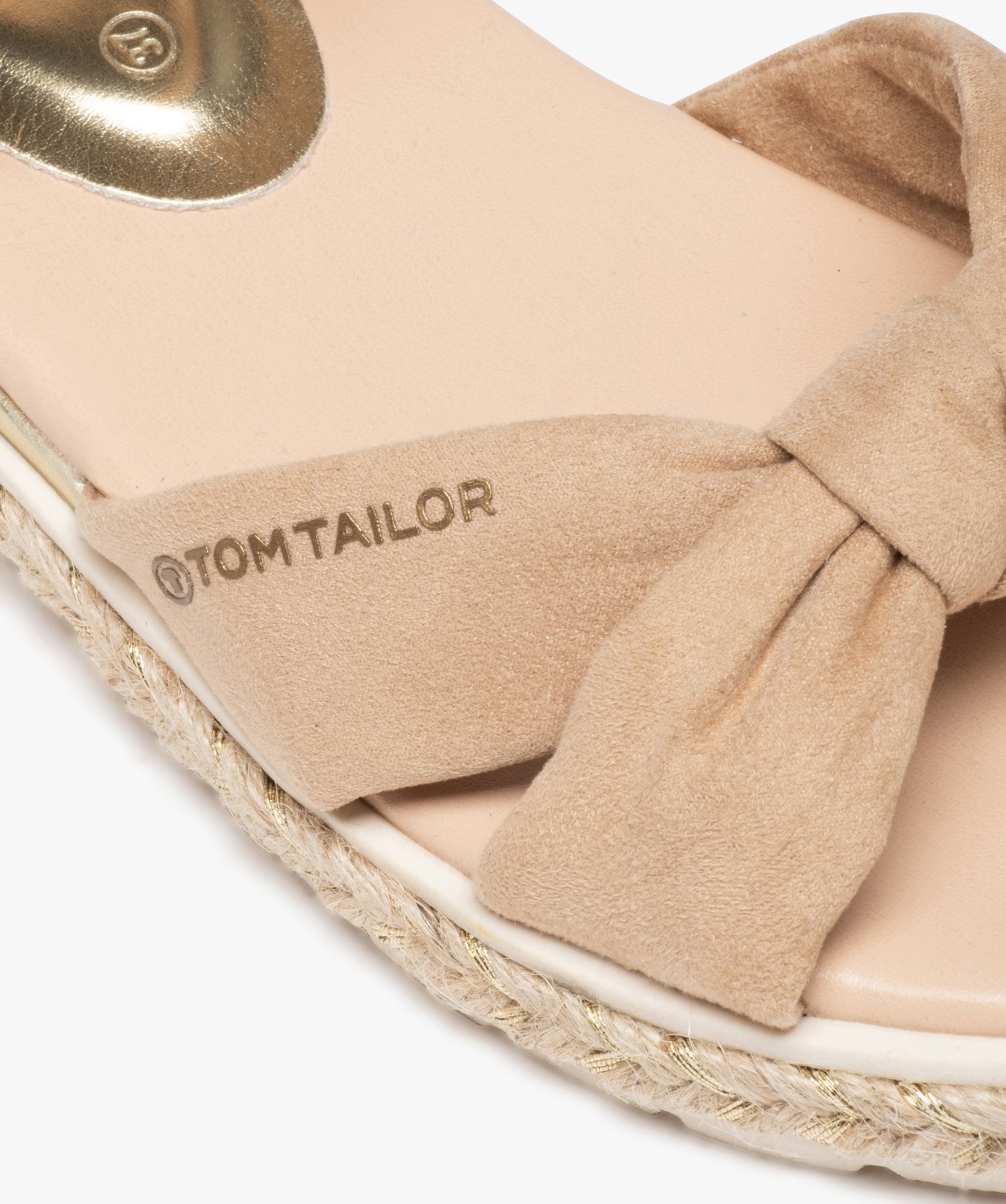 Sandales femme plates à brides drapées – Tom Tailor beige | GEMO