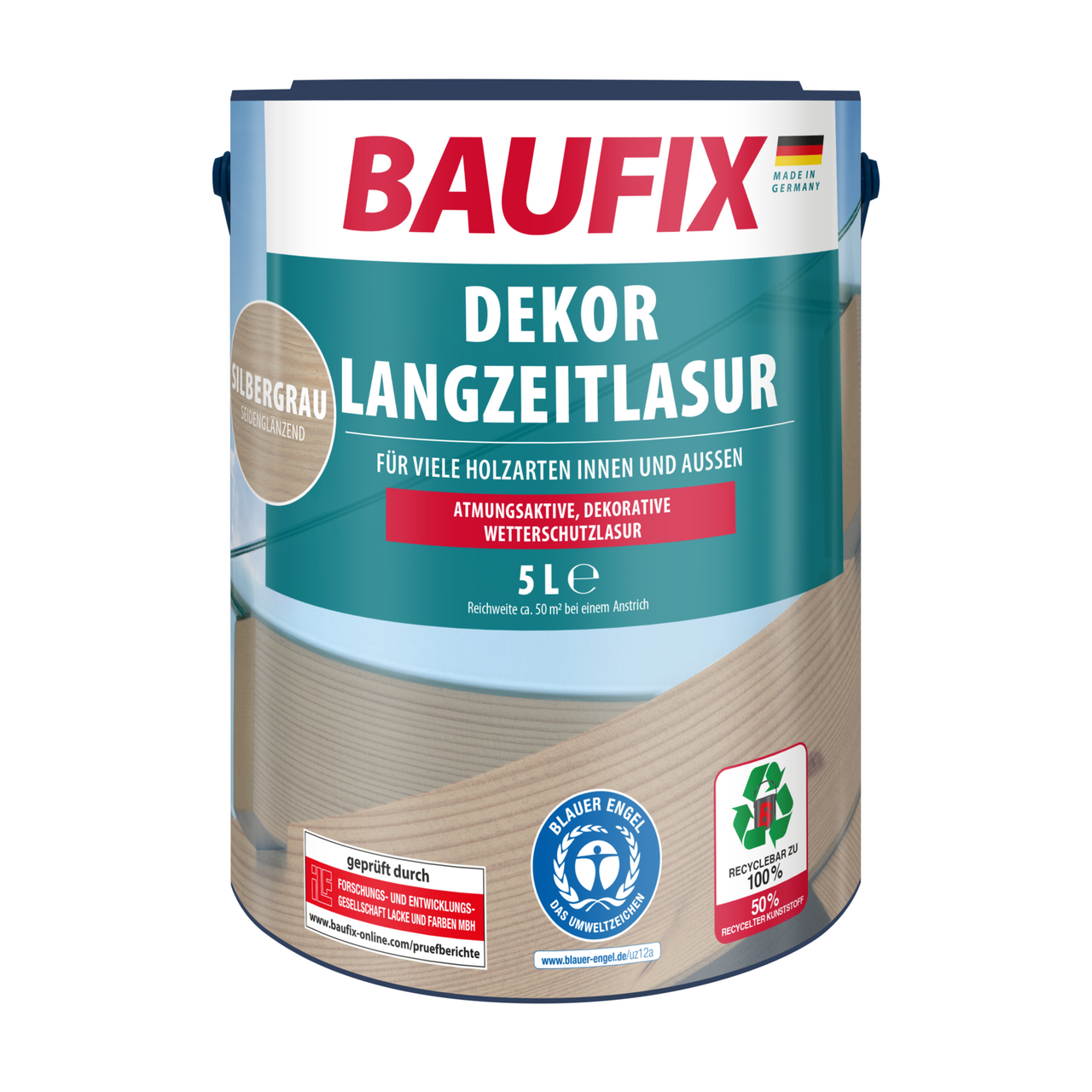 Baufix Dekor-Langzeitlasur silbergrau