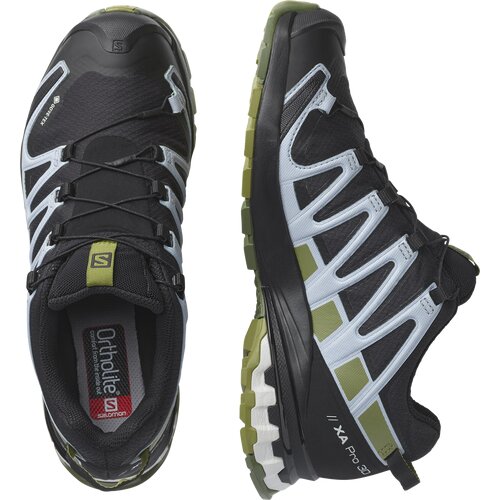DAMEN TRAILRUNNINGSCHUHE SHOES XA PRO 3D V8 GTX W BLACK/GREEN MOS