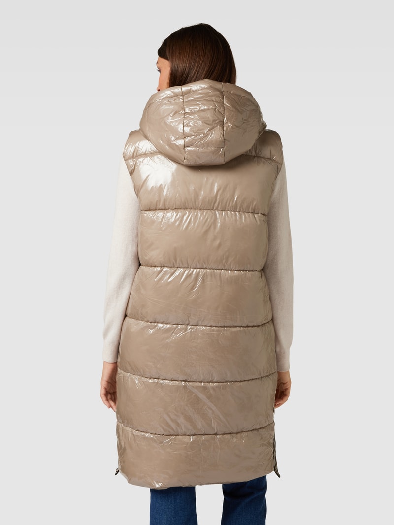Steppweste mit Kapuze Modell 'Miri' in beige