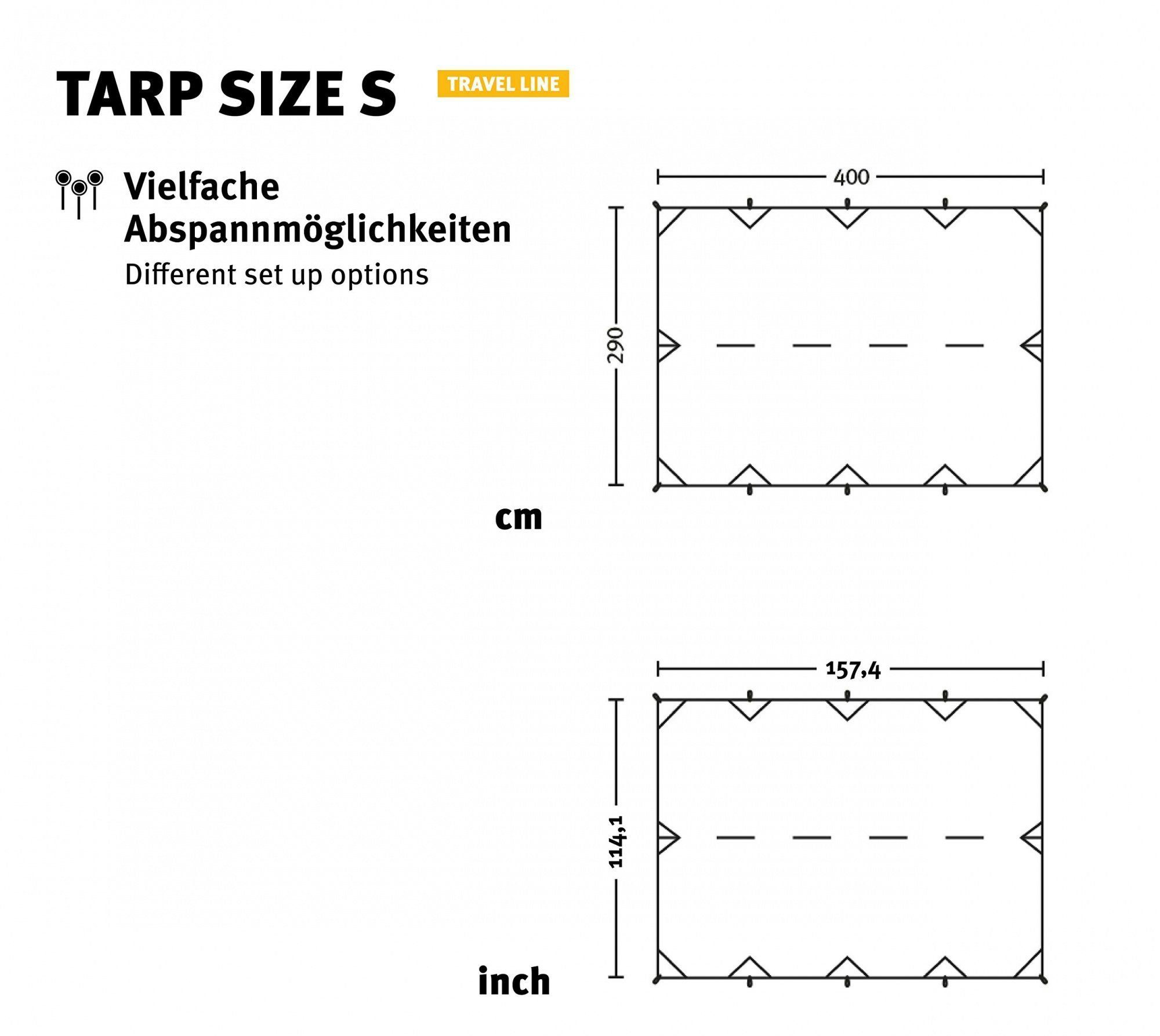 Wechsel Tents Tarp-Zelt Tarp S - Travel Line - Universal Zeltdach, 290 X 400 cm
