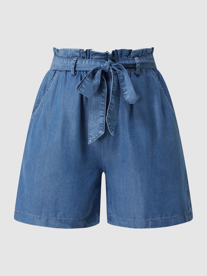 Shorts aus Lyocell in blau