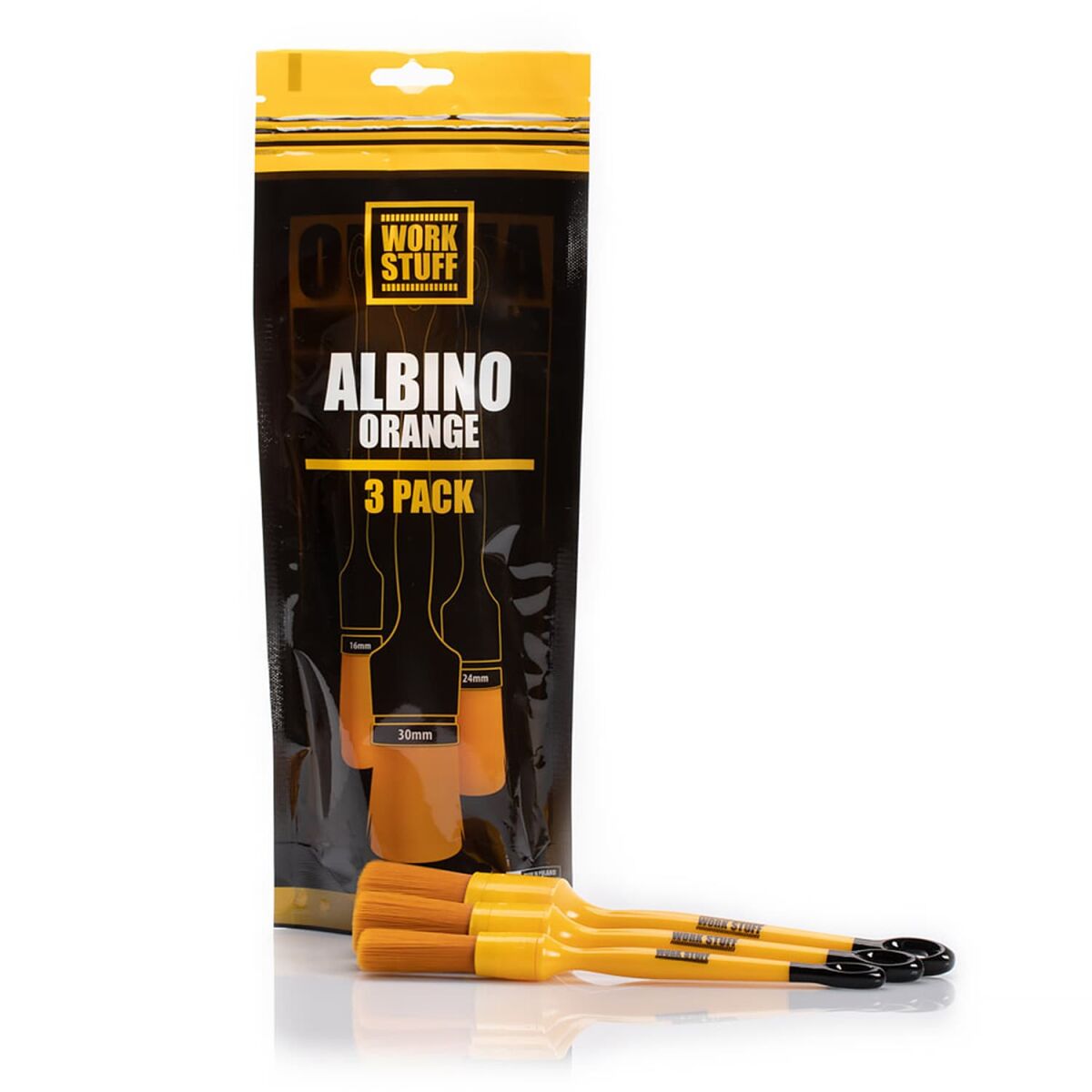 Work Stuff Detailing Brush Albino Orange 3 pack