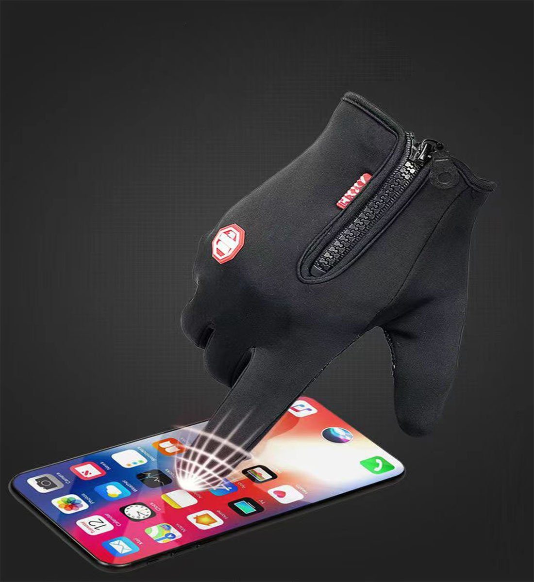 YANN Winter-Arbeitshandschuhe Warme Vollfingerhandschuhe für Männer und Frauen, (kältebeständige und wasserdichte Fahrradhandschuhe für Herbst und Winter) Touchscreen-Fahrsport-Outdoor-Handschuhe