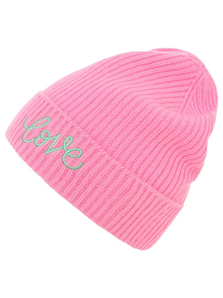 Zwillingsherz Kaschmir-Beanie in Pink günstig kaufen onesize