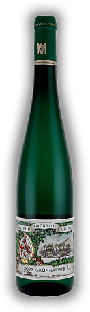 Maximin Grünhaus, Grünhäuser Riesling 1G trocken, VDP.Erste Lage, Trocken, 2022, Mosel  Maximin Grünhaus, Grünhäuser Riesling 1G trocken, VDP.Erste Lage, Trocken, 2022, Mosel  Riesling aus den 3 bekannten Monopollagen des Weinguts. Jahrgang 2022 - 0,