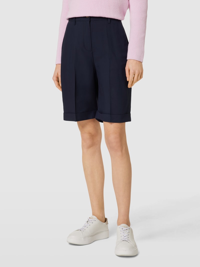 Shorts mit seitlichen Eingrifftaschen in marineblau