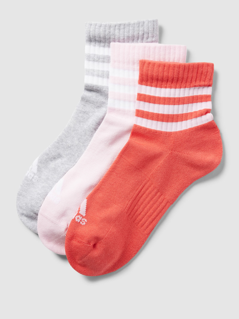Socken mit Label-Streifen im 3er-Pack in rosé