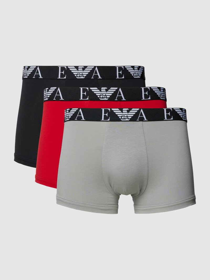 Trunks im unifarbenen Design im 3er-Pack in rot