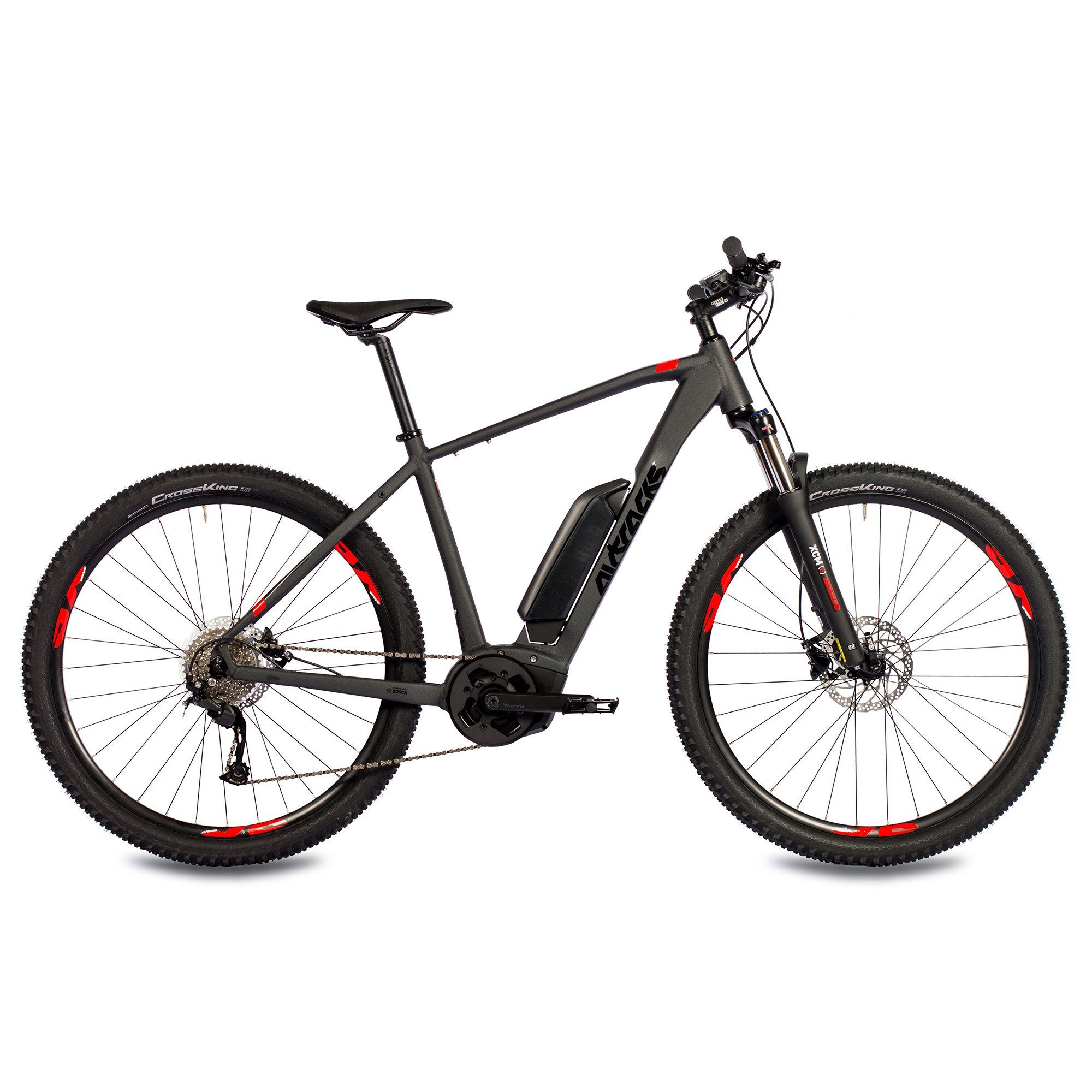 Airtracks E-Bike 29 Zoll E-MTB Mountainbike BOSCH Performance Line Gen3 500 Wh, 9 Gang, Kettenschaltung, Mittelmotor, 500 Wh Akku, SHIMANO ALIVIO - 46cm 51cm 56cm