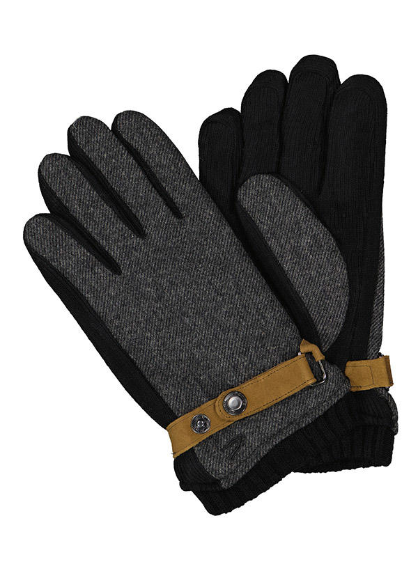 camel active, Handschuhe, Wolle Fleece gefüttert, anthrazit-schwarz