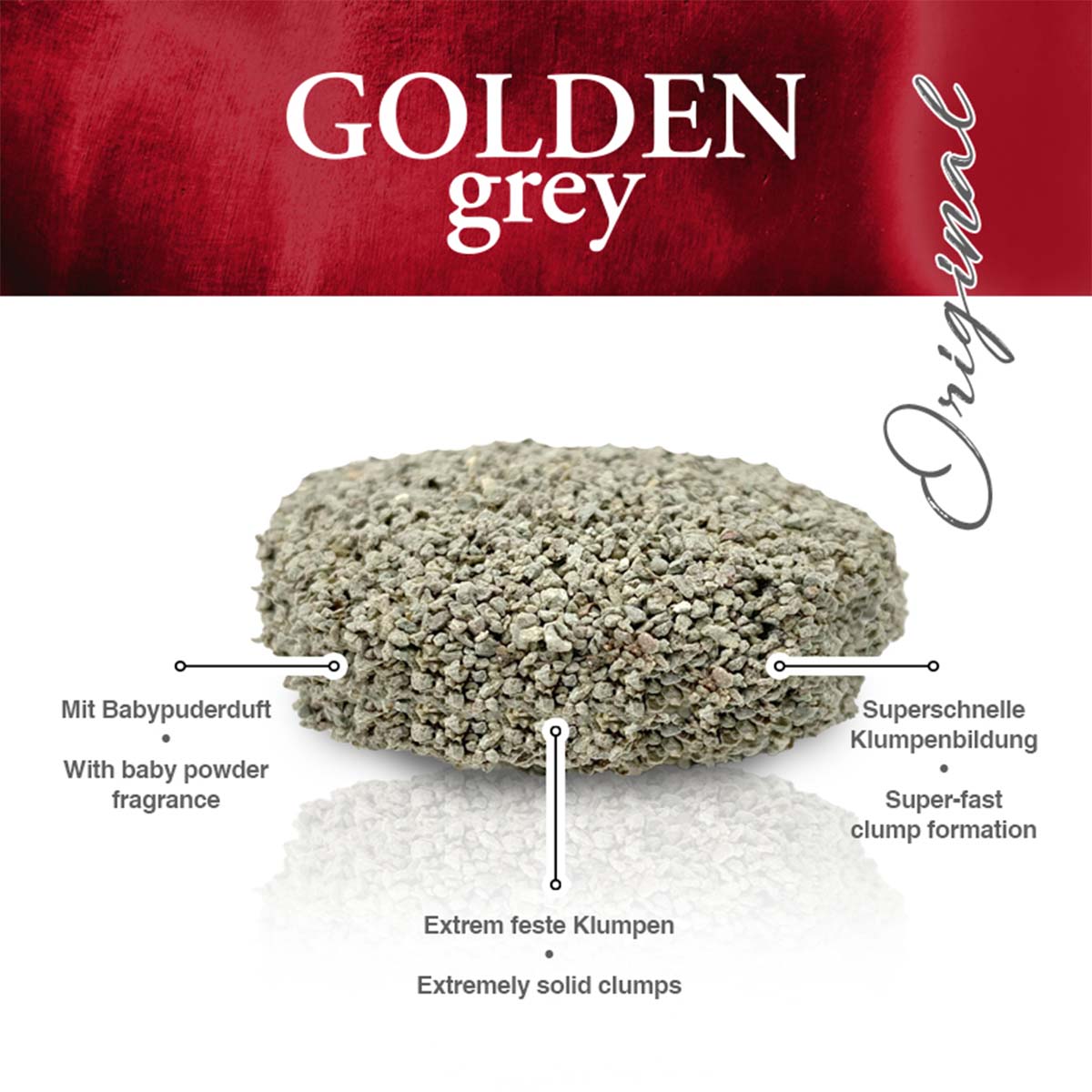 Golden Grey Katzenstreu mit Babypuderduft kaufen