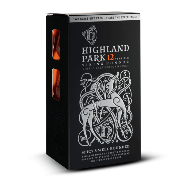 Coffret Highland Park 12 Ans 40% + 2 Verres