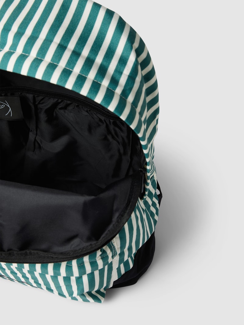Rucksack mit Streifenmuster Modell 'Signature Pinstripe Bagpack' in dunkelgrün