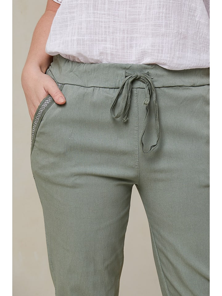 Curvy Lady Hose in Grün günstig kaufen