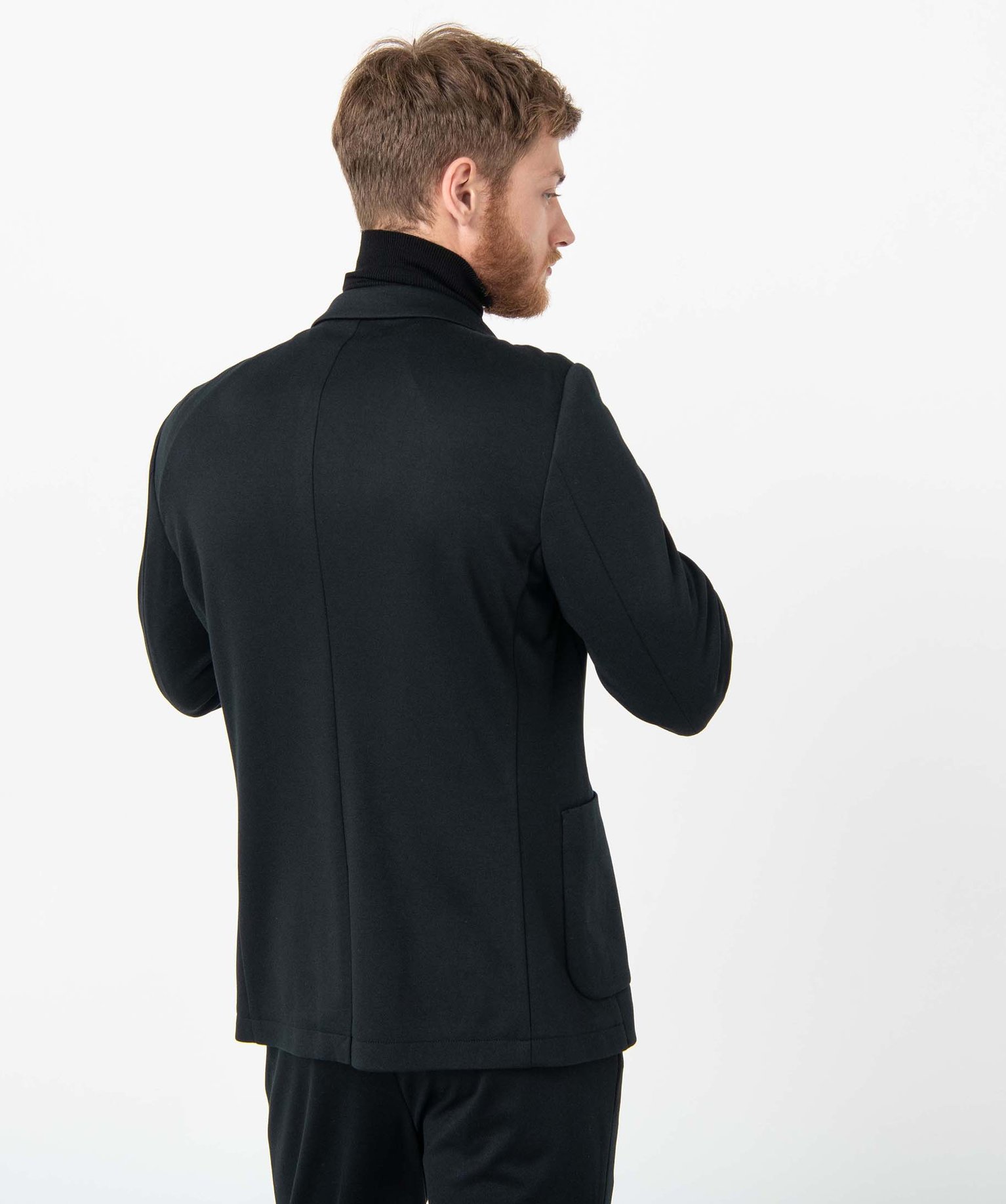 Veste de costume homme en matière stretch noir | GEMO