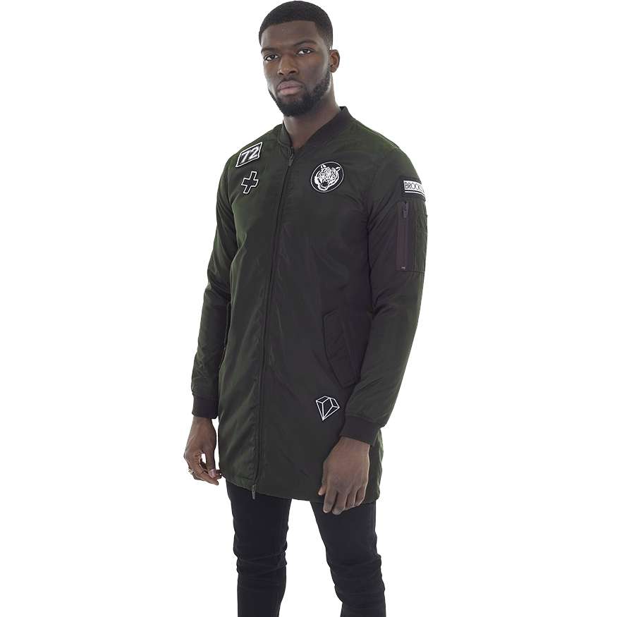 BRAVE SOUL Robinson Bagde Herren Kurzmantel MJK-ROBINSONBADG KHAKI