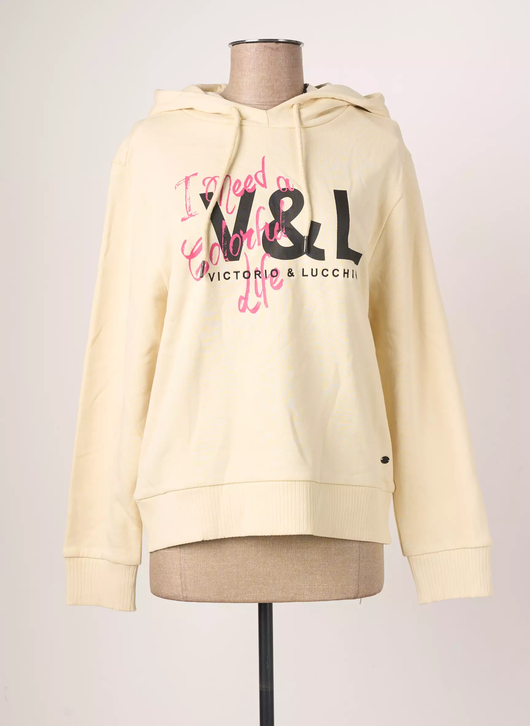 Victorio   Lucchino Sweat Capuche Femme couleur beige