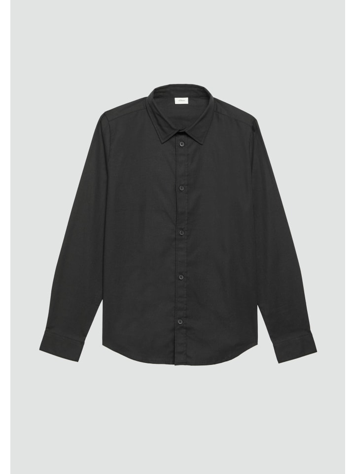 s.Oliver Hemd langarm in Schwarz günstig kaufen