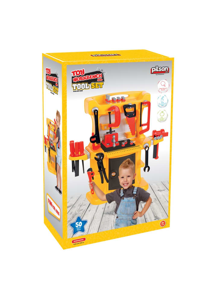 Pilsan Kinder-Werkbank Lux 03538 in gelb günstig kaufen onesize